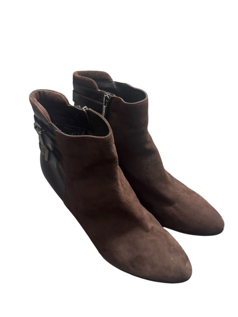Aquatalia Vera Gomma Roma Brown Suede Boots Size 11